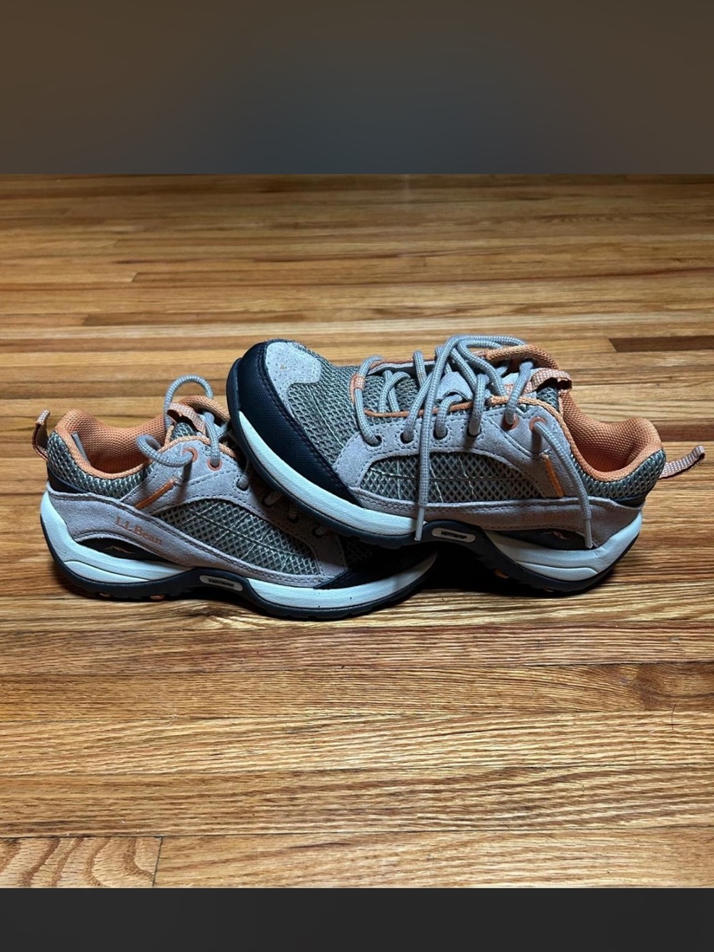 L.L. Bean Women’s Gray and Tan Athletic Trail Sneakers Size 8